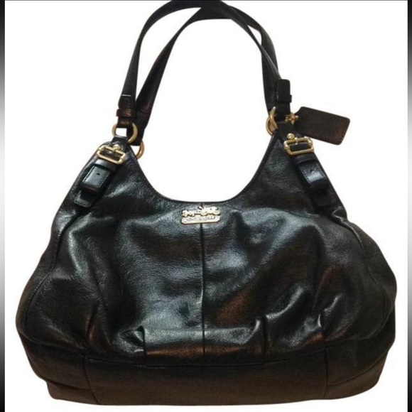 Coach coach maggie madison women’s Black Leather Tote Bag/handbag - Picture 2 of 10